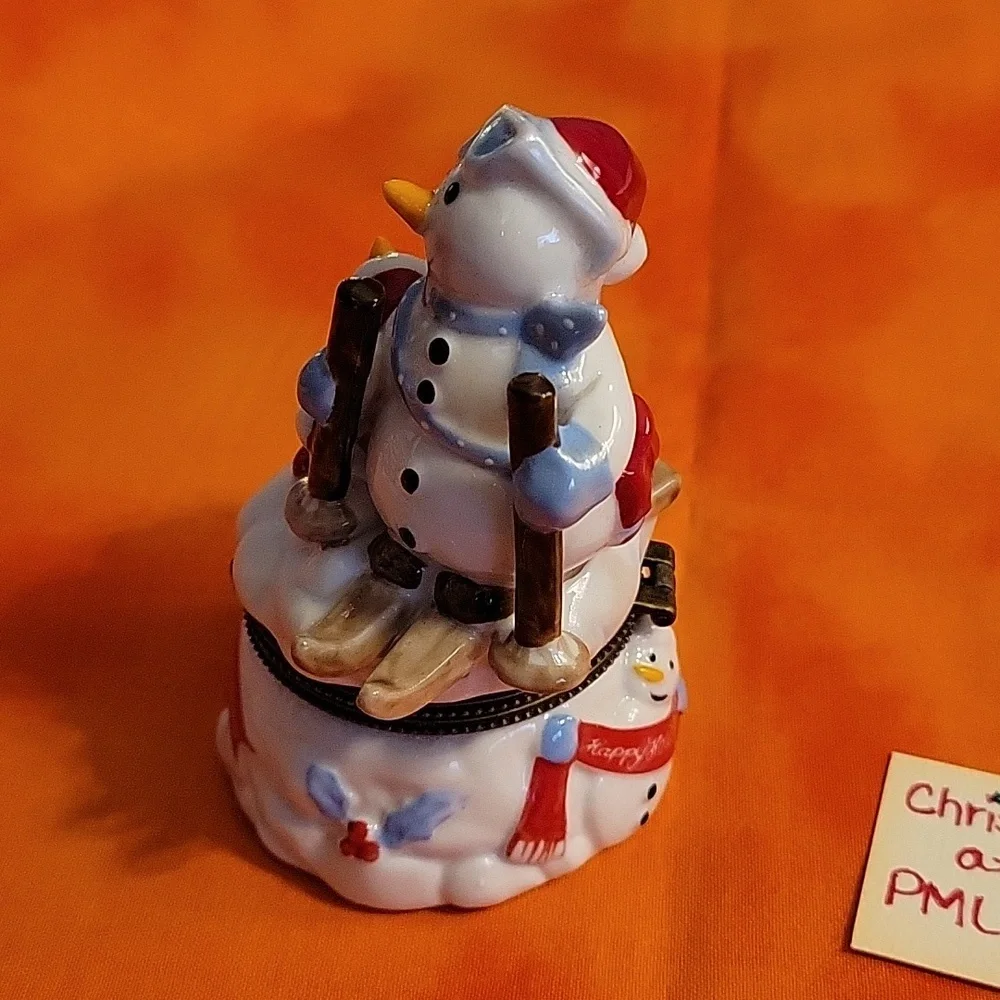 Villeroy & Boch Hinged Box Snowmen Happy Holidays